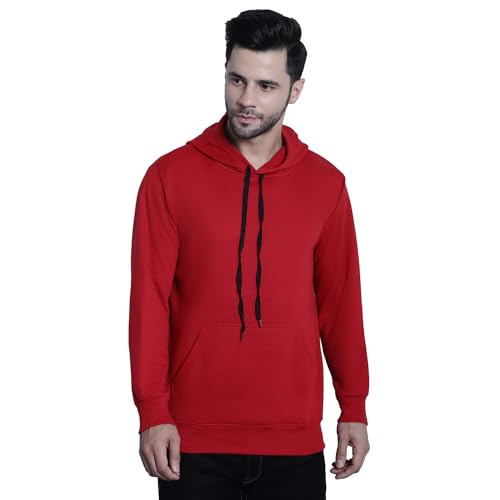 Image of Mack Jonney Solid Hooded Cotton Fleece Sweatshirt for Men (Pack of 2)-MACK50923