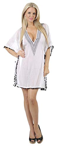 LA LEELA Women's Flowy Beach Cover Up Dress #TOP21