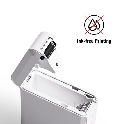 Label Maker D110 Bluetooth Thermal Label Maker Machine With Tape, Portable Inkless Label Printer Handheld & Rechargeable With Multiple Templates For Home Office, Compatible With Ios Android, White #TOP1