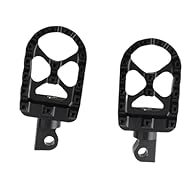 [Enhanced Safety] Featuring 17 strategically placed anti slip pegs on an enlarged platform these footrests provide maximum grip and stability the wider surface area distributes pressure evenly for reduced foot fatigue during extended riding sessions....