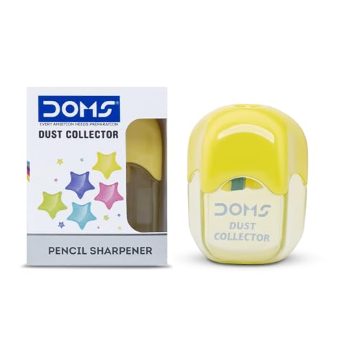 Image of DOMS Multicoloured Dust Collector Sharpener Blister Pack of 20