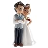 Dekora - Decorazioni Matrimonio | Statuina Sposi per Torta Nuziale - Coppia con Fiore #1
