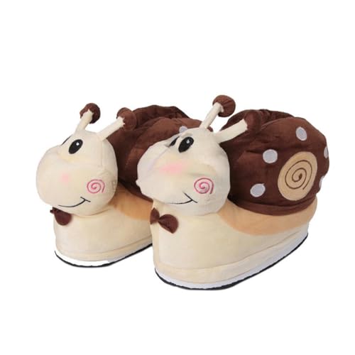 CHYOOP Hausschuhe für Damen Eltern-Kind-Paar Schnecken Baumwollschuhe Warm Warm Hauswatte Pantoffeln Frauenschuhe-kaffee-35-39 Yards