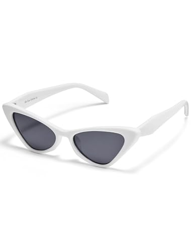 Veda Tinda Vision Cat Eye Sunglasses for Women Tinted Polarized Retro Rave Large Cateye Vintage Womens Glasses UV Protection