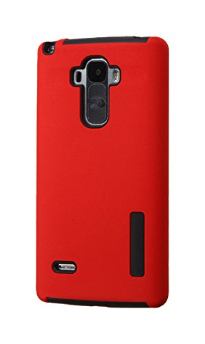 Asmyna Cell Phone Case for LG LS770 (G Stylo) - Retail Packaging - Smoky Black/Red