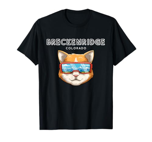 Breckenridge Colorado - Funny Ski and Snowboard Cat T-Shirt