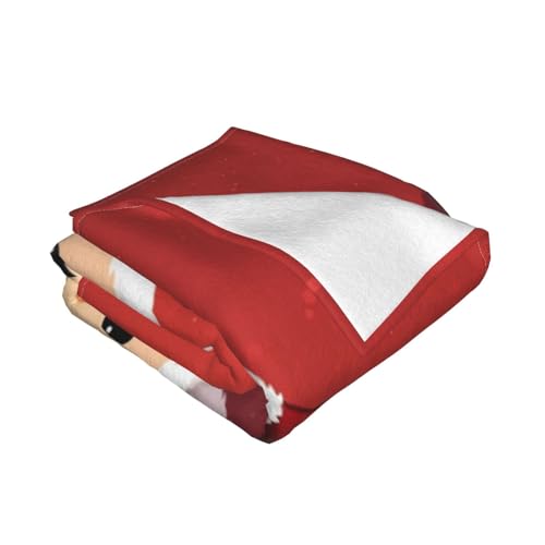 Couverture légère et chaude Père Noël en micro polaire pour lit - 8