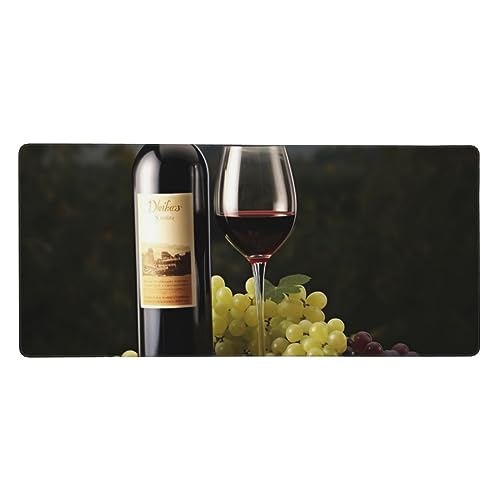 大型デスクマット 35.4 x 15.7インチ 拡張ゲーミングマウスパッド XXL 赤ワインキーボードマット ロングマウスパッド デスクデコレーション ライティングパッド デスクトップマット ノートパソコン マウスパッド オフィスホーム用