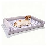 ZaiZaiSMao Hundebett Waschbar mit eierförmiger Kistenschaum, Hunde Körbchen Abnehmbar und Waschbar, rutschfeste, Waschbares Hundebett,XL（105 * 75 * 20cm）