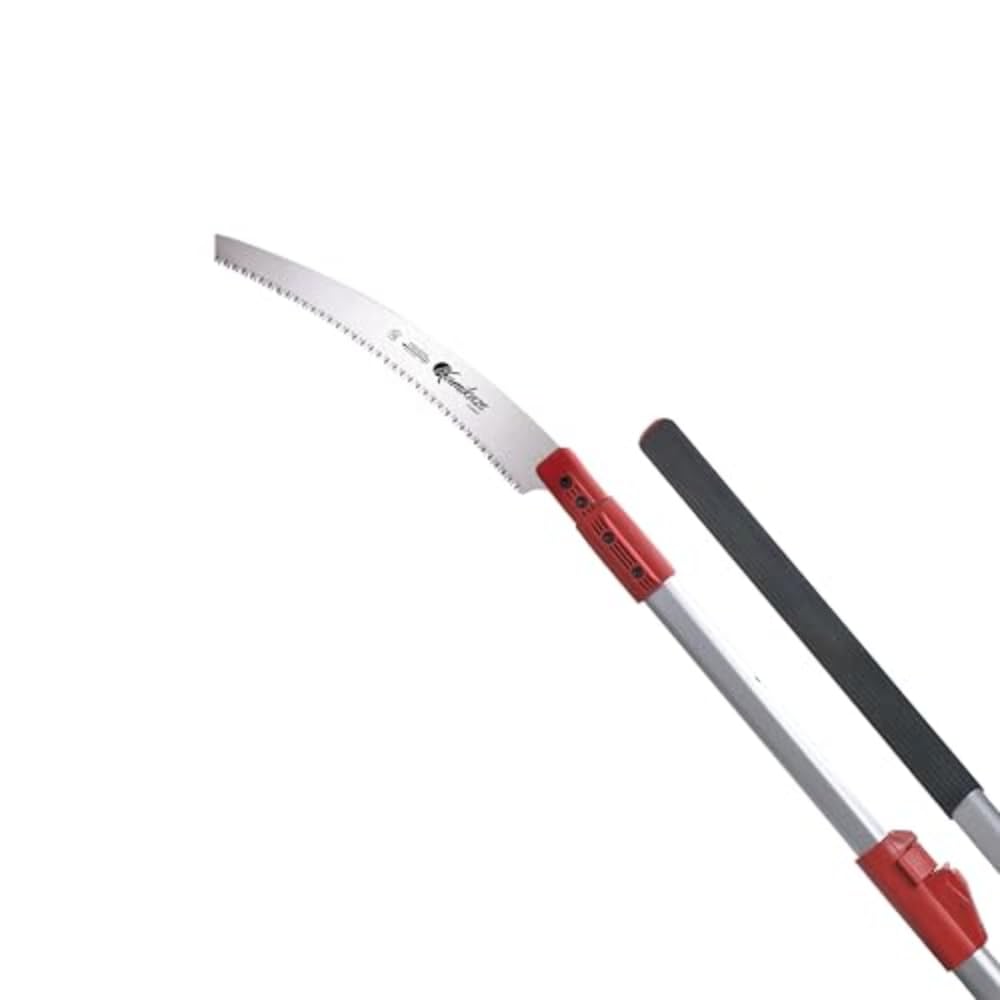KAMIKAZE Scie d’Élagage Télescopique 330-H de 3 m pour la Taille en Hauteur, Design Ultra Léger, Scie Manuelle Extensible avec Manche Ergonomique, Perche Télescopique en Aluminium Renforcé