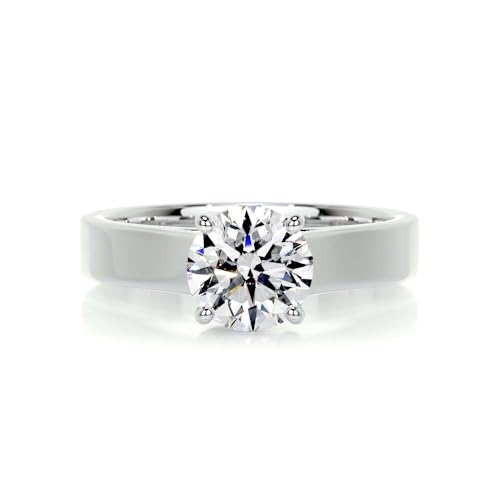 2Ct IGI Certified Round VS1 F Color Lab Grown Diamond (Peyton) Engagement Ring (White gold)