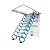 Aluminum Folding Staircase Fully Automatic Telescopic Loft Ladder Wall Mounted Stairs Electric Lift Stretch Drop Stairs Pulldown Ladder