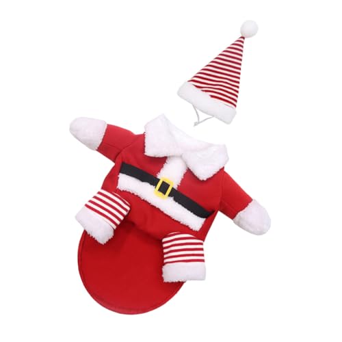 Disfraz de Santa Claus para perros y gatos XL