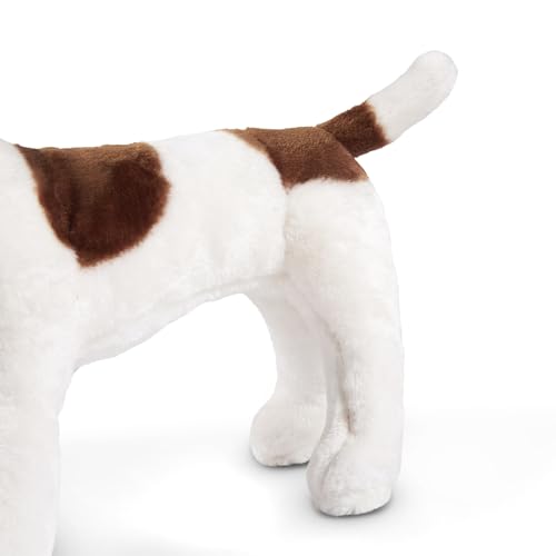 Melissa & Doug - Jack Russell Kuscheltier, Plüschhund groß ca. 30 cm, Plüschtier Terrier, Für Kinder ab 3 Jahren