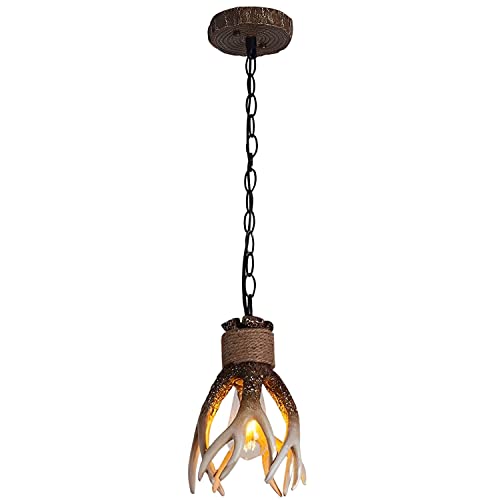 Suspension bois de cerf en résine haut de gamme style américain pour l'éclairage de votre entrée