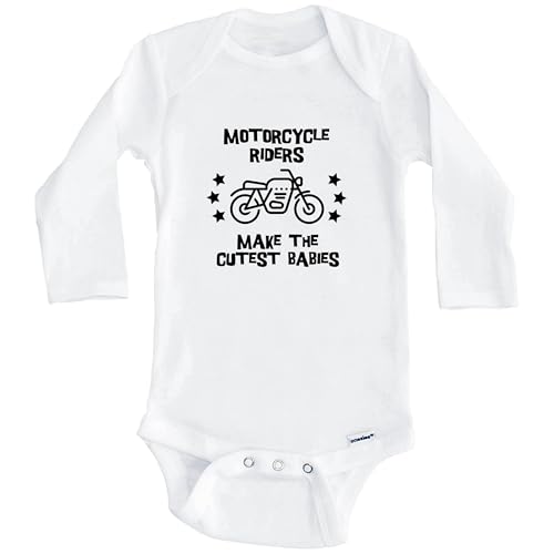 Motorcycle Riders Make The Cutest Babies Funny Motorcycle Baby Bodysuit (Long Sleeve)