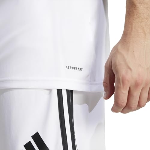 adidas Hombre SQUADRA25 Jersey Short Sleeve, White/Black, M