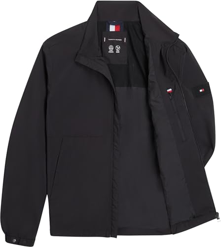 Tommy Hilfiger Herren Blouson Jacke Branded mit Reißverschluss, Schwarz (Black), XXL – Ansicht 6