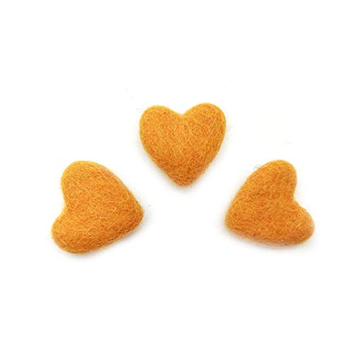 Egurs 10 Stück Handgefertigte Filzherzen DIY Filz Dekoration Geschenke,3CM