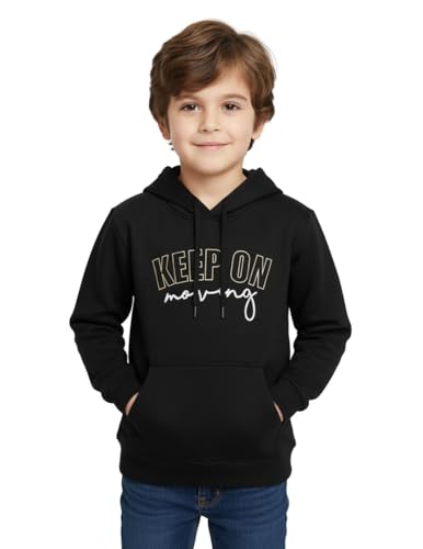 Image of Mack Jonney Boys' inchAwesome inch Printed Fleece Hoodie - Warm Winter Sweatshirt with Kangaroo Pocket -M5452