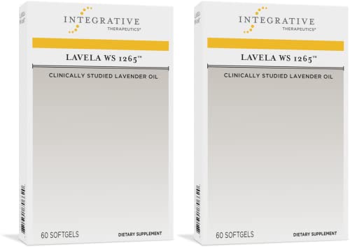 Integrative Therapeutics Lavela WS 1265 - Lavender Essential Oil Supplement for Sleep & Stress Support* - Dairy-Free - 60 Softgels (60 Servings)