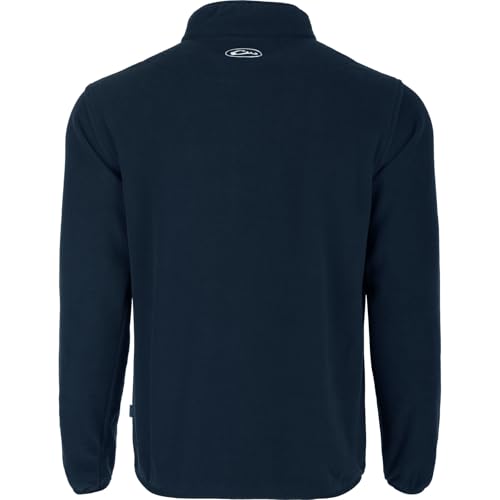 Drake Waterfowl Men's Camp 2.0 Fleece Pullover | Hunting Anti-Pill Moisture Wicking 1/4 Neck Snap Sweater with Chest Pocket, Navy, X-Large3