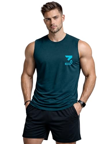 Image of 3Colours RGB Fitness Designer Gym Stringer Vest, Gym Vest, Racer Y Back, Sports Tank Tops, Sando for Men C Cut-3 Logo