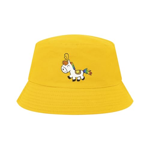 TopTie Embroidered Bucket Hat Cotton Sun Hats for Kids 3-8 Year Old4