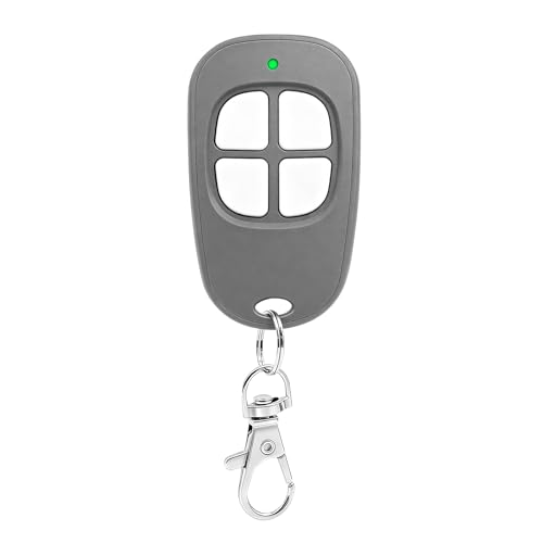 1 x AAM0049 Télécommande Portail Garage 4 Canaux, 433.92MHz Compatible SCS Motorisation Portail et Porte de Garage(Gris)