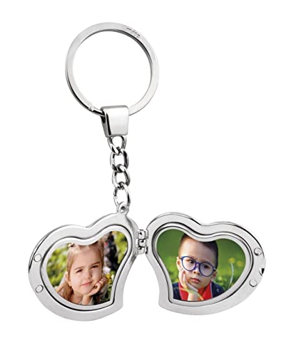 Porte-clés double photo Varotto & Co. EL7947 en forme de coeur