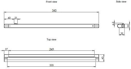 Dimensional drawing of EG TL2001-8WW under cabinet light