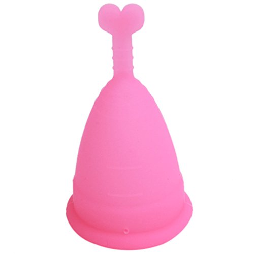 Hengsong Reusable Feminine Protection Cup Menstrual Cup 12 Hours (Small, Pink)