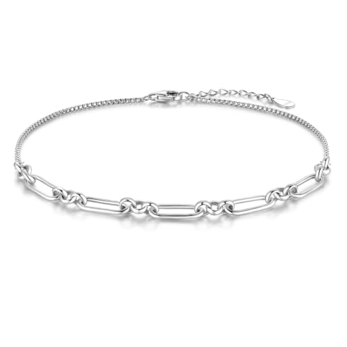 Image of CHIC & ARTSY 925 Sterling Silver Ankle Bracelets for Women, Adjustable Double Layer Chain Anklets, Minimalist Lightweight Foot Jewelry for Beach & Everyday Wear