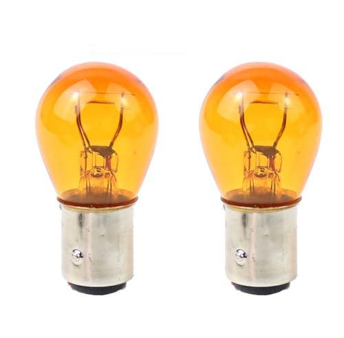 ShuoHui Orange Gelb Rück- Bremslicht Lampe BAY15d P21/5 Rot Watt P21/5W 12V KFZ-Lampe Bremslicht Rücklicht Glühlampe Kugellampe (10)