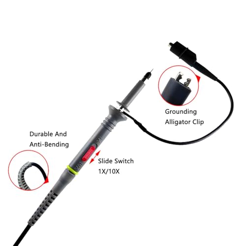 SEIWEI Universal P6100 Oscillocope Clip Probes 100MHZ 1X 10X Switchable with Test Accessory Kit