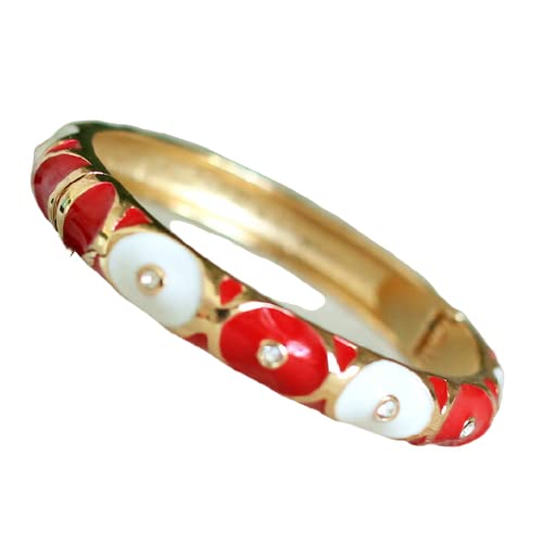 Bracelet artisanal traditionnel cloisonné : un cadeau vintage unique pour femme