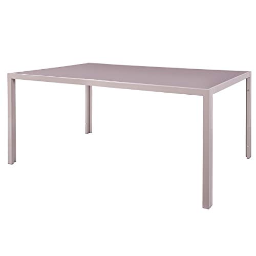 Table de jardin pour salle à manger moderne grise d'acier – Lola Derek