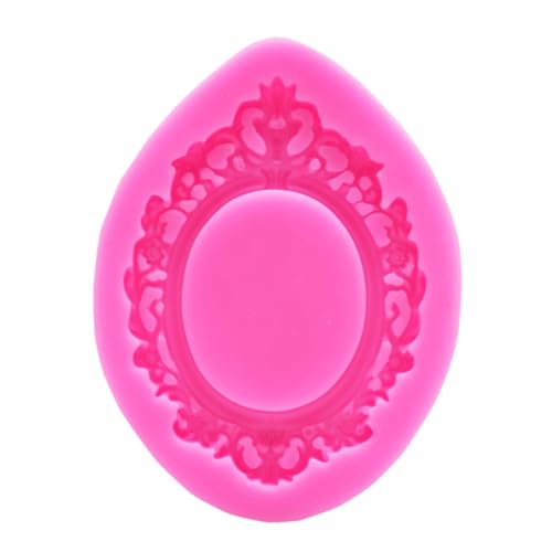 Cabilock molde de silicona marcos de fotos molde para hornear de silicona Moldes para hornear de bricolaje Dulce de azúcar marco de la foto Molde de torta molde de fondant