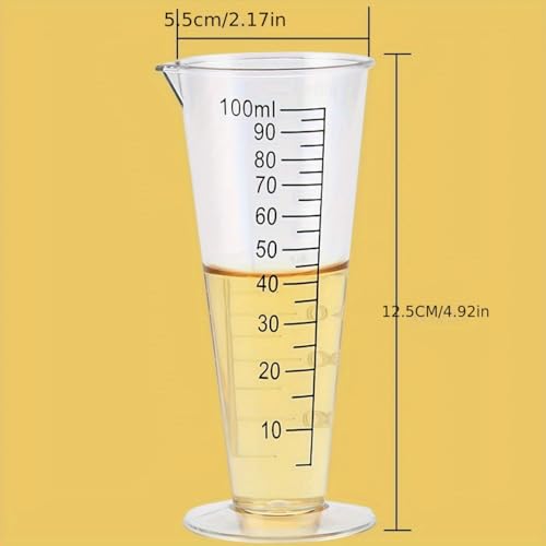 Vaso medidor cónico plástico 100 ml miniatura 2