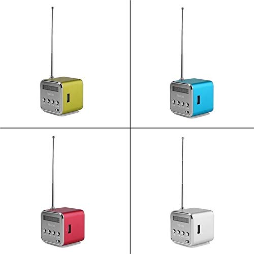 Tragbarer -USB -Lautsprecher MP3 -Musik Player Support SD TF Card USB2.0 Stereo FM Radio Compact Wireless Aluminiumlegierung Surround -Lautsprecher für Home Office Travel (A)