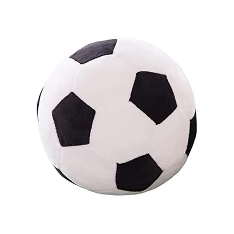 SHANGMAOYO Plush Soccer Ball Soft Football Fluffy Stuffed Football Soft Fluffy Filled Sports Ball Toy Safe Soccer Ball Sports Fluffy Stuffed Toy Gift for Kids Boy Children (A) Cover
