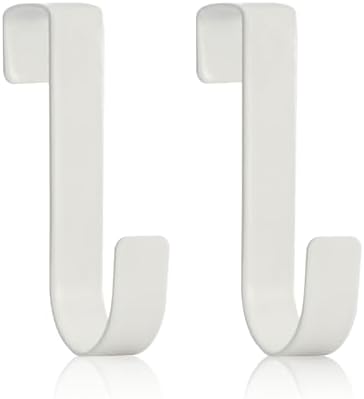 AUSTUFF 2-Pack Over Door Hooks – Foldable Hangers For Towels, Coats, Hats & Backpacks, White - View #4
