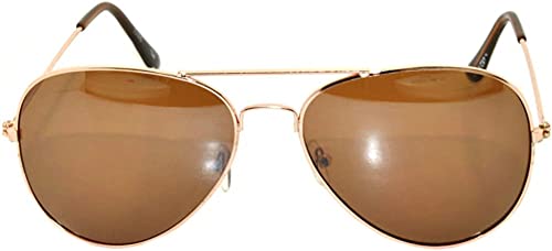 Stylish Fashion Aviator Brown Lens Sunglasses Gold Metal Frame2