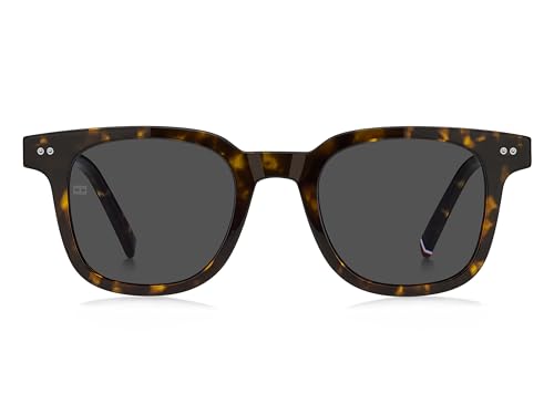 TOMMY HILFIGER Men's Casual. Rectangular Sunglasses, Havana, 48/22/1503