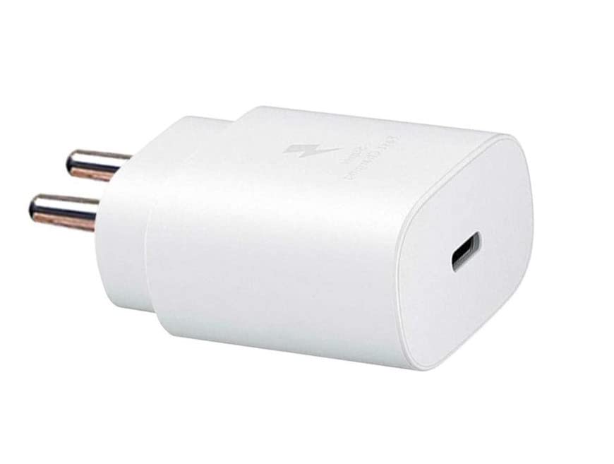 Image of Original 25Watt Superfast Adapter & C to C Cable for Samsung S23 /S22 Ultra /S21 /S21 Fe /M14 5G /M54 /M53 /M33 /M23 /A34 /A54 /A13 /F14 /F23-White