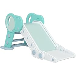 Tobogan Bebé Segunda Mano AIYAPLAY Tobogán para Niños Plegable Tobogán Infantil para Niños de 18-36 Meses con 3 Escaleras Antideslizantes para Interiores Carga 30 kg 120x53x53 cm Verde