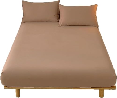 tylxayoxa Sábana Bajera Suave, Refrescante con Banda Elástica, Satinada De Microfibra Primera Calidad, Transpirable(A,King-150x200cm)