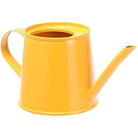 YuuHeeER Mini Metal Watering Can With Long Spout Garden Watering Pot Watering Kettle Newborn Photo Props Yellow Cover
