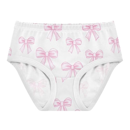 Wusikd Pink Bows 1 Girls' Underwear Cotton Girls Briefs Soft Toddler Underwear 2T
