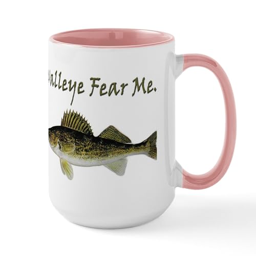 Taza de cerámica grande 15 oz blanca con interior rosa miniatura 1